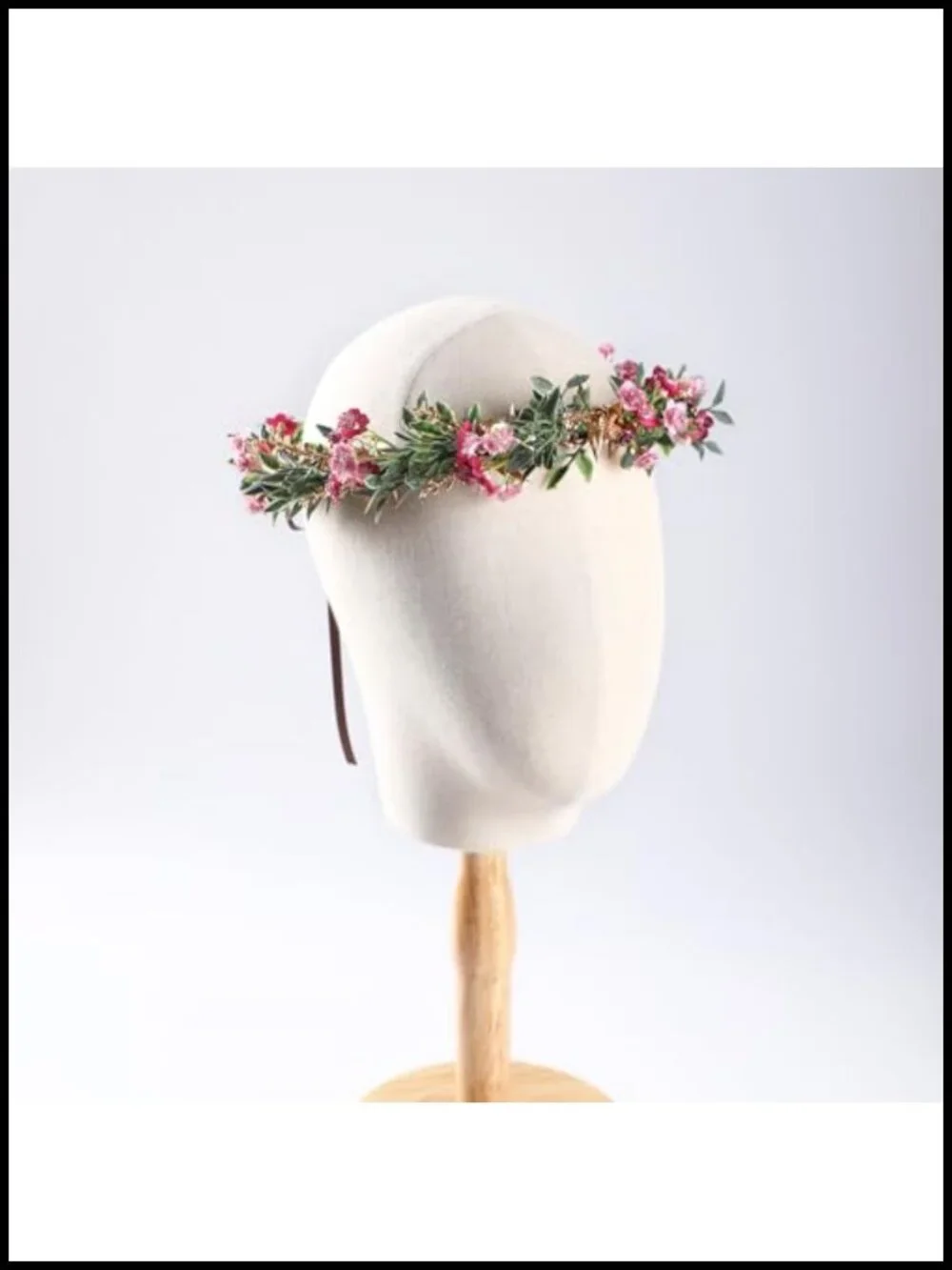 Handmade Flower Crown Headband Floral Wire Wrap Plastic Flowers